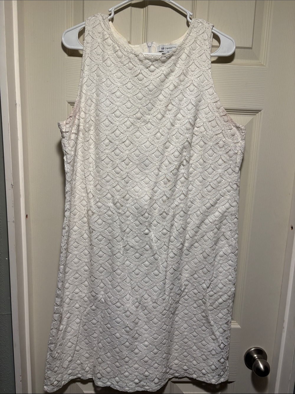 Liz Claiborne Cream Lace Midi Dress